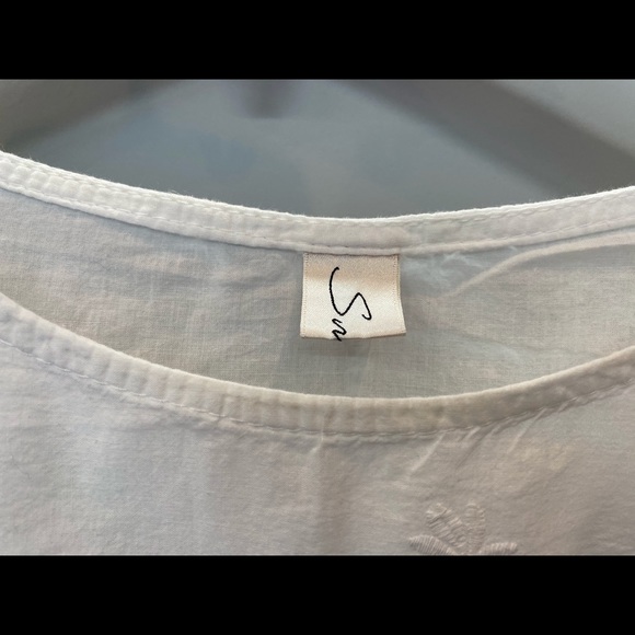 White Short-Sleeve Sundress - Picture 9 of 9